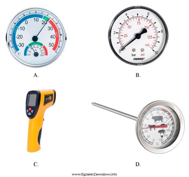 Który przyrząd należy zastosować do pomiaru temperatury 