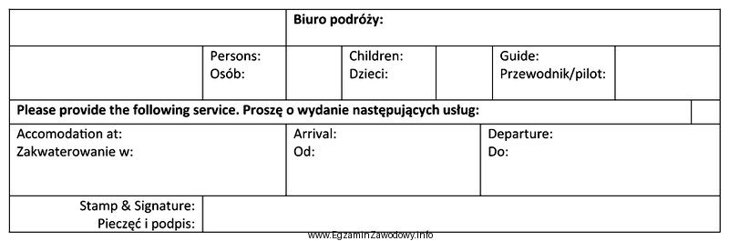 Przedstawiony formularz służy do sporządzenia