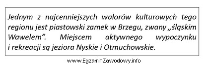 Którego regionu Polski dotyczy zamieszczony opis?