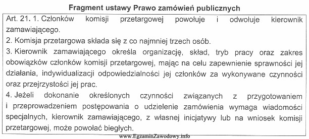 Kierownik zamawiającego, stosownie do zamieszczonych przepisów, powołuje 