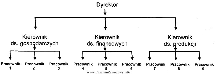 Jaki kierunek obiegu informacji przedstawiono na zamieszczonym schemacie?