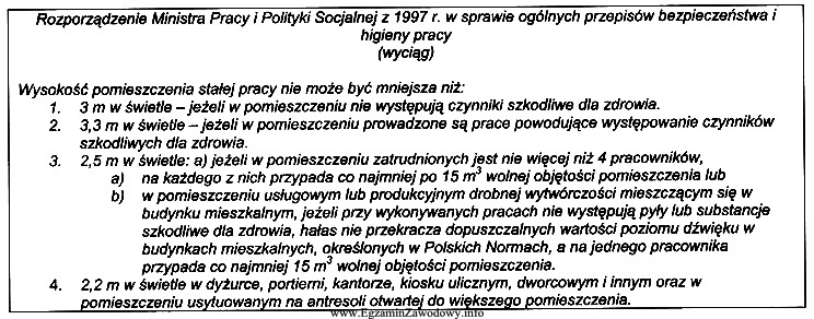 Pomieszczenie ma powierzchnię 20 m2 i wysokości 2,4 m. Jaki rodzaj 