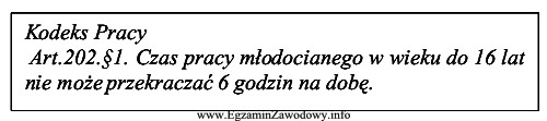 Ile godzin może pracować pracownik młodociany, który 