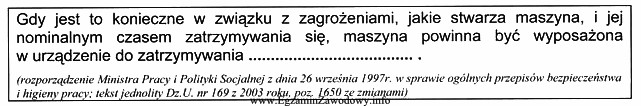 W wykropkowanym miejscu zamieszczonego fragmentu rozporządzenia należy umieś