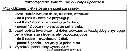 Na podstawie zamieszczonego fragmentu rozporządzenia ustal, jaka wysokość 