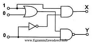 Określ stany logiczne wyjść X i Y.