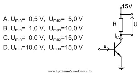 Wartość prądu bazy I<sub>B</sub> tranzystora 