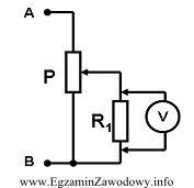 Jaką wartość napięcia wskaże woltomierz o rezystancji 