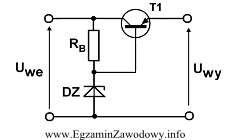 Diodę Zenera, w przedstawionym na schemacie układzie, stosuje się 