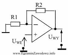 W układzie przedstawionym na schemacie napięcie wejściowe 