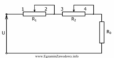 Przy jakich położeniach suwaków rezystorów R1 