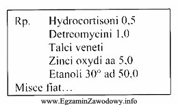 Prawidłowe polecenie wykonania przedstawionej recepty powinno brzmieć: Misce. fiat,