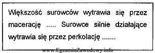 Dla którego z wymienionych surowców należy zastosować 