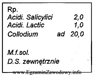 Podczas wykonywania roztworu według zamieszczonej recepty składniki leku 