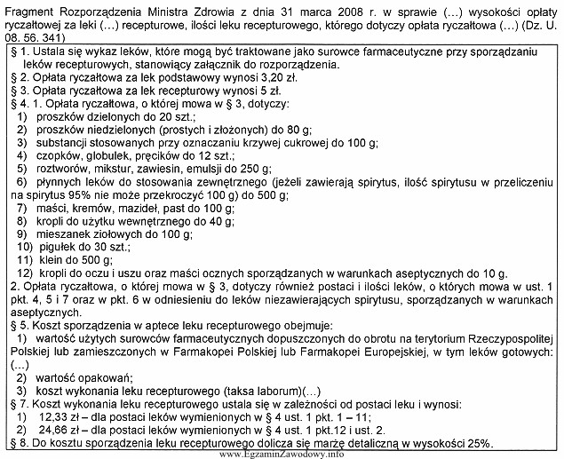 Za który lek recepturowy pacjent zapłaci dwa ryczał