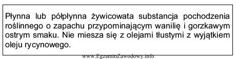 Którą substancję przedstawia opis?