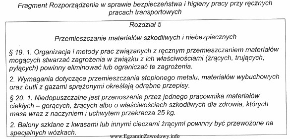 Zgodnie z zamieszczonym fragmentem rozporządzenia naruszeniem zasad bezpieczeństwa 