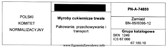 Zamieszczony przykład części tytułowej dotyczy normy