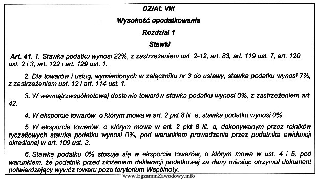 Przedstawiony fragment tekstu pochodzi z ustawy o podatku