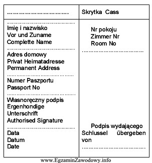 Przedstawiony wzór dokumentu to