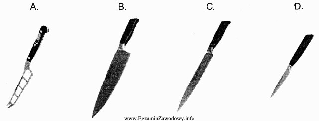 Na której fotografii przedstawiono nóż jarzyniak?