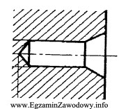 Nakiełek przedstawiony na rysunku wykonano metodą