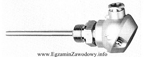 Czujnik przedstawiony na rysunku posiada opornik platynowy Pt100 jako element 