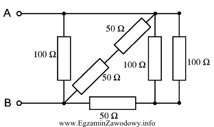 Widziana ze strony zacisków AB rezystancja zastępcza ukł
