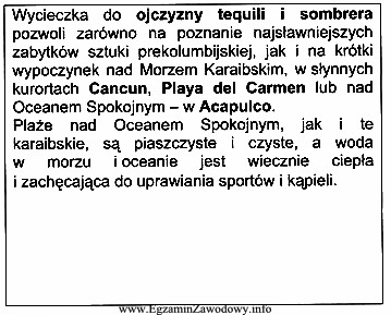 Pan Jacek znalazł w katalogu przedstawioną w ramce informację o 