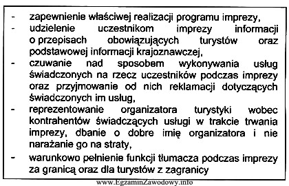 Przedstawione w ramce zadania są w zakresie obowiązków