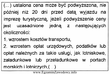 W jakim dokumencie, funkcjonującym w biurze podróży 