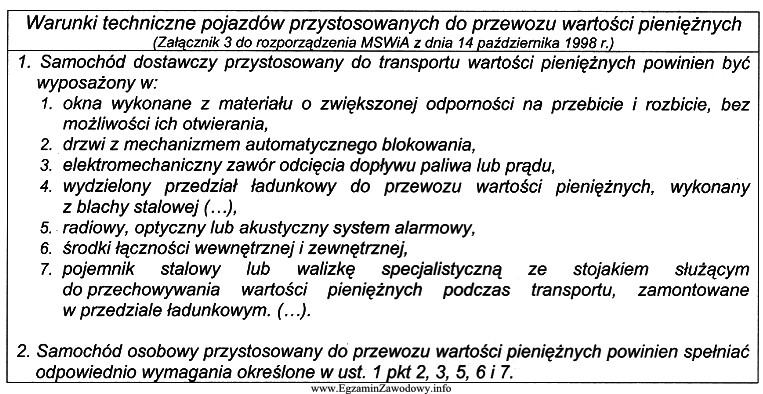 Porównaj przedstawione poniżej warunki techniczne, które powinny 