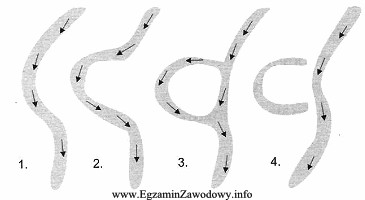 Rysunek przedstawia kolejne etapy działalności rzek wpływają