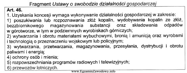 Po zapoznaniu się z fragmentem Ustawy o swobodzie działalnoś