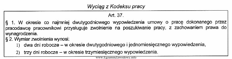 Jeżeli pracodawca wypowiedział pracownikowi umowę o pracę z zachowaniem 