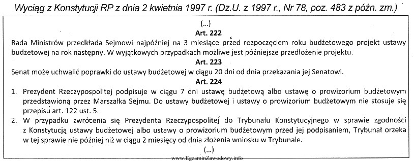 Wyciąg z Konstytucji RP z dnia 2 kwietnia 1997 r. (Dz.