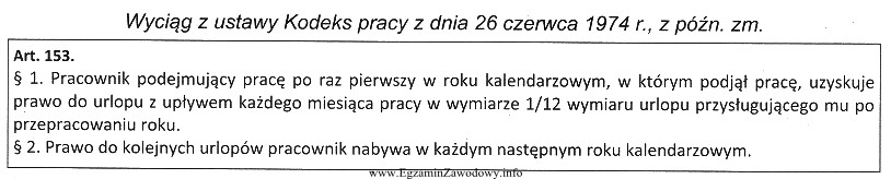 Z zamieszczonych przepisów Kodeksu pracy wynika, że pracownik 