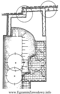 Na przedstawionym na rysunku fragmencie projektu wykonawczego nasadzeń roślinnych 