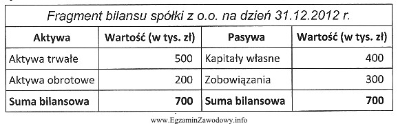 W 2013 roku spółka planuje zwiększenie stanu aktywó