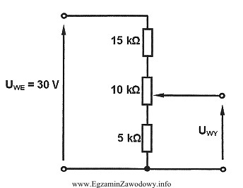 Jaki jest zakres regulacji dzielnika napięcia, którego schemat 