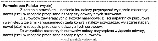 Z ziela konwalii (Convallariae herba) sporządza się