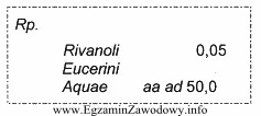 Do sporządzenia leku według zamieszczonej recepty należy 