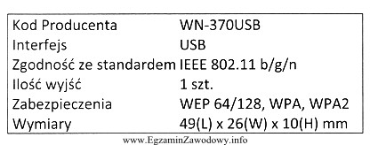 Przedstawione parametry karty sieciowej wskazują, że karta