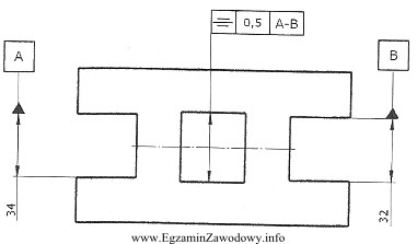 W tabliczce na przedstawionym rysunku oznaczona jest tolerancja