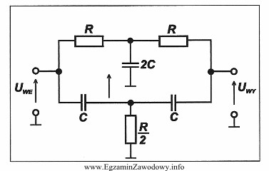 Na rysunku przedstawiony jest schemat filtru