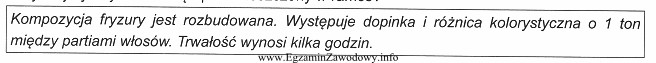 Do jakiej fryzury odnosi się opis umieszczony w ramce?