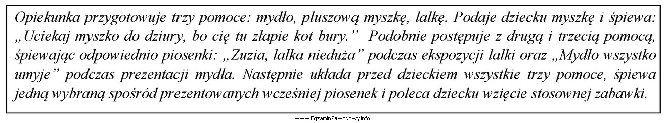 Opisane w ramce ćwiczenie służy doskonaleniu