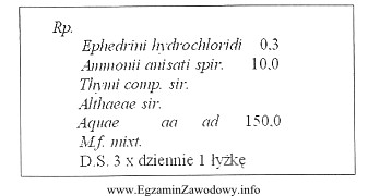 Sporządzając lek według recepty, należy rozpuś