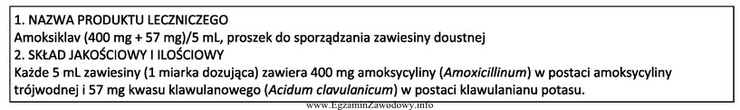 Na podstawie fragmentu charakterystyki produktu leczniczego, oblicz dawkę jednorazową i 