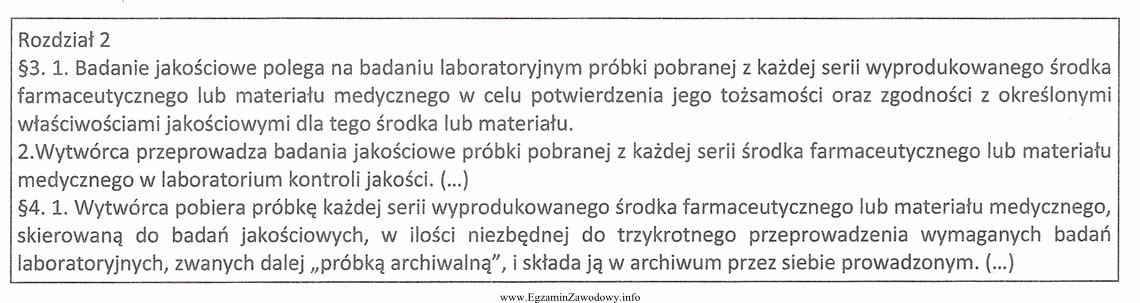 Poniżej jest fragment rozporządzenia Ministra Zdrowia i Opieki 